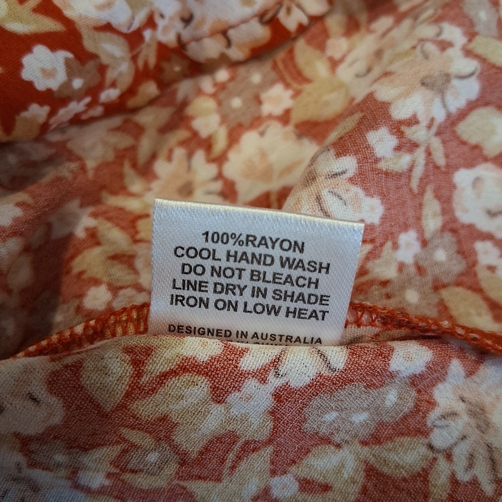 Kivari/ High End Australian Brand/ Floral Button-Down Midi Dress/ Size US M - Picture 15 of 17